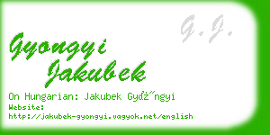 gyongyi jakubek business card